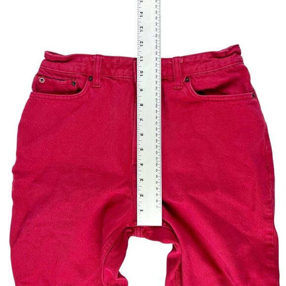 Abercrombie Red A&F Mom Jeans Relaxed Tapered Leg Size 4 Short - Picture 5 of 8